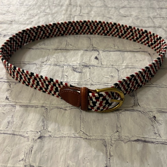 TALBOTS GENUINE LEATHER MADE IN TAWAIN WOMENS BELT MULTIPLE BRAIDED STRETCH S - Picture 7 of 8